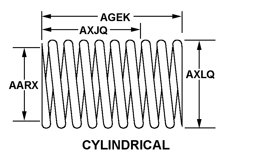 CYLINDRICAL style nsn 5360-00-007-5865