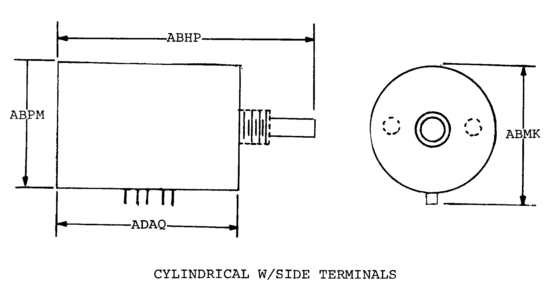 CYLINDRICAL W/SIDE TERMINALS style nsn 5985-00-432-7653