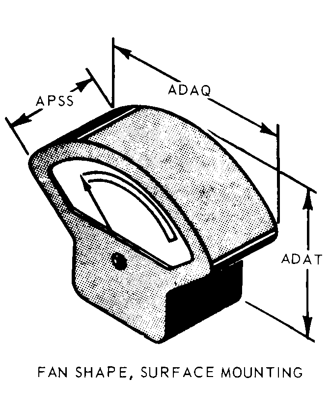 FAN SHAPE, SURFACE MOUNTING style nsn 6665-00-752-7550