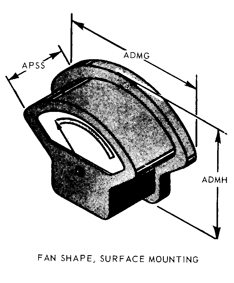 FAN SHAPE, SURFACE MOUNTING style nsn 6665-00-752-7550