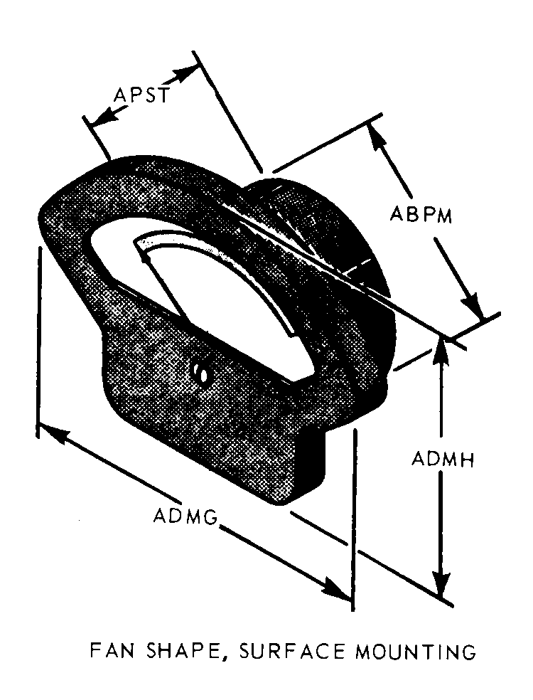 FAN SHAPE, SURFACE MOUNTING style nsn 6665-00-752-7550