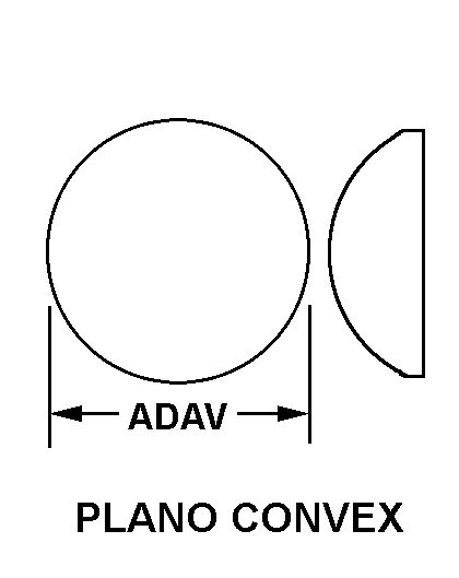 PLANO CONVEX style nsn 6210-00-970-5138