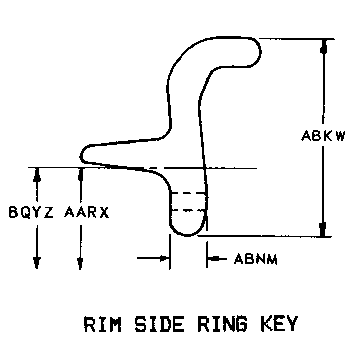 RIM SIDE RING KEY style nsn 2530-01-592-6614