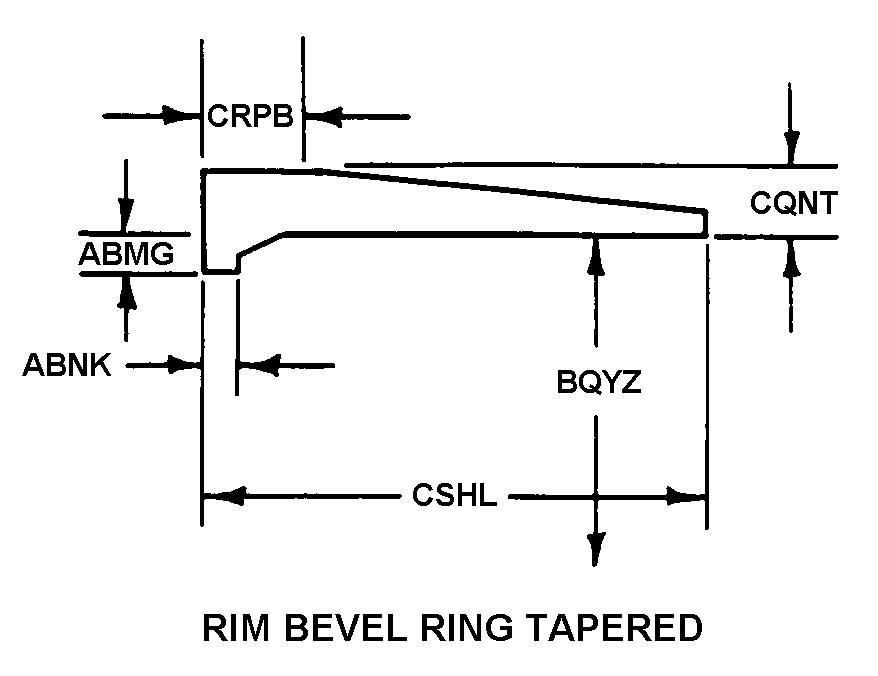 RIM BEVEL RING TAPERED style nsn 2530-01-212-4971