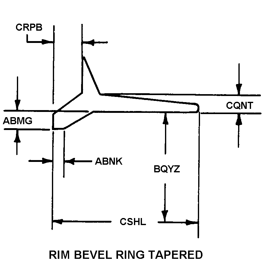 RIM BEVEL RING TAPERED style nsn 2530-01-212-4971