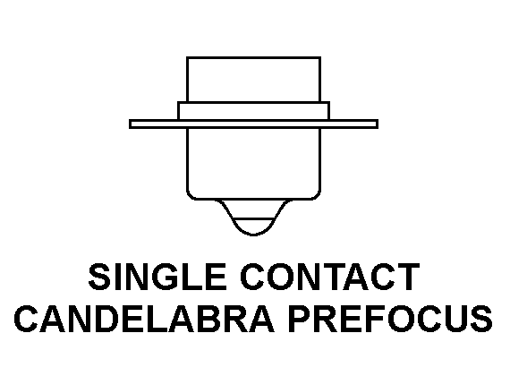 SINGLE CONTACT CANDELABRA PREFOCUS style nsn 6250-01-374-5127