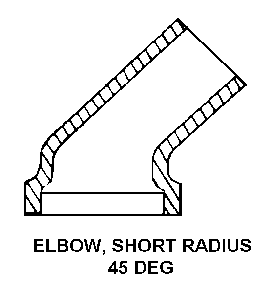 ELBOW, SHORT RADIUS 45 DEG style nsn 5630-00-825-5411