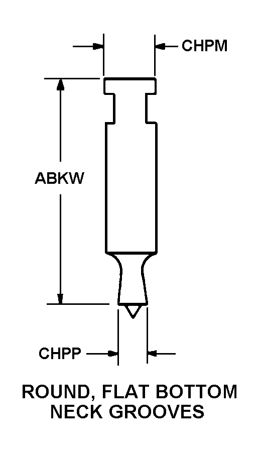 ROUND, FLAT BOTTOM NECK GROOVES style nsn 3456-00-973-6085