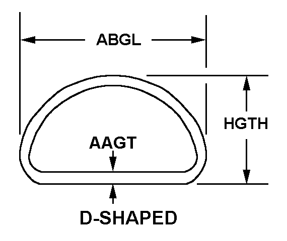 D-SHAPED style nsn 4710-00-066-4428