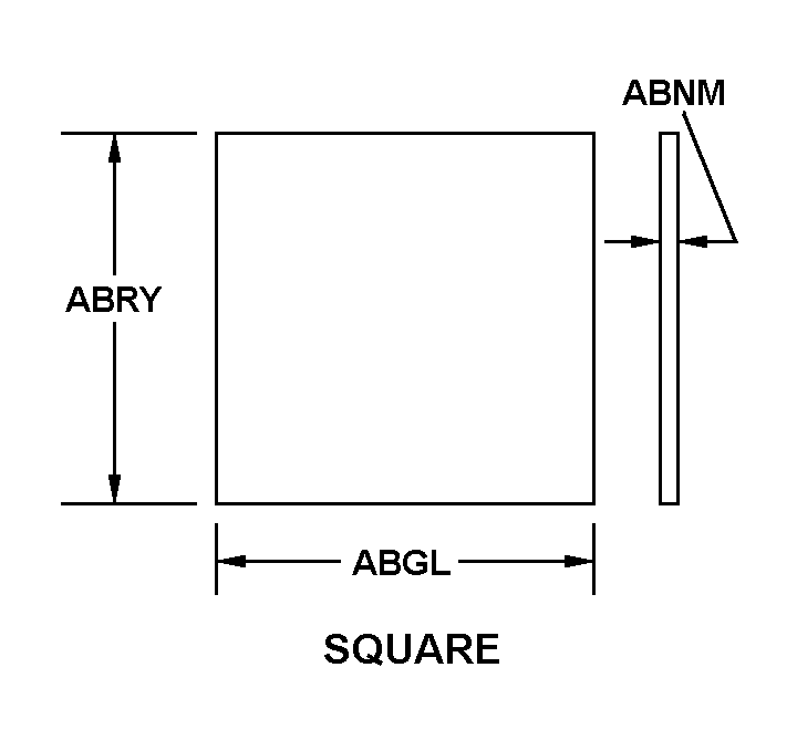 SQUARE style nsn 9905-01-053-2349