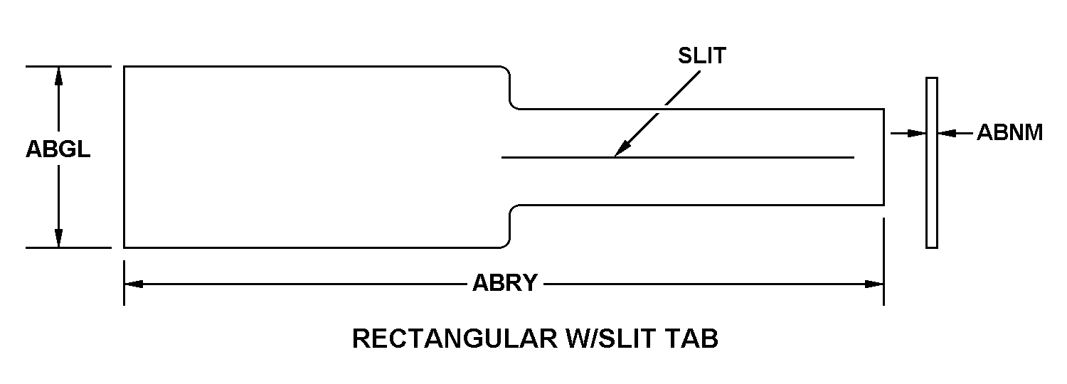 RECTANGULAR W/SLIT TAB style nsn 9905-00-001-7003