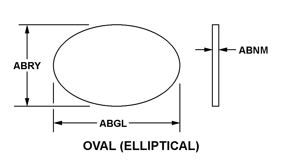 OVAL ELLIPTICAL style nsn 9905-01-570-2660