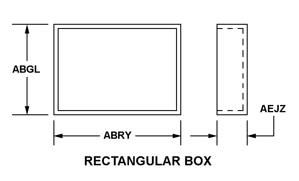 RECTANGULAR BOX style nsn 9905-01-597-0170
