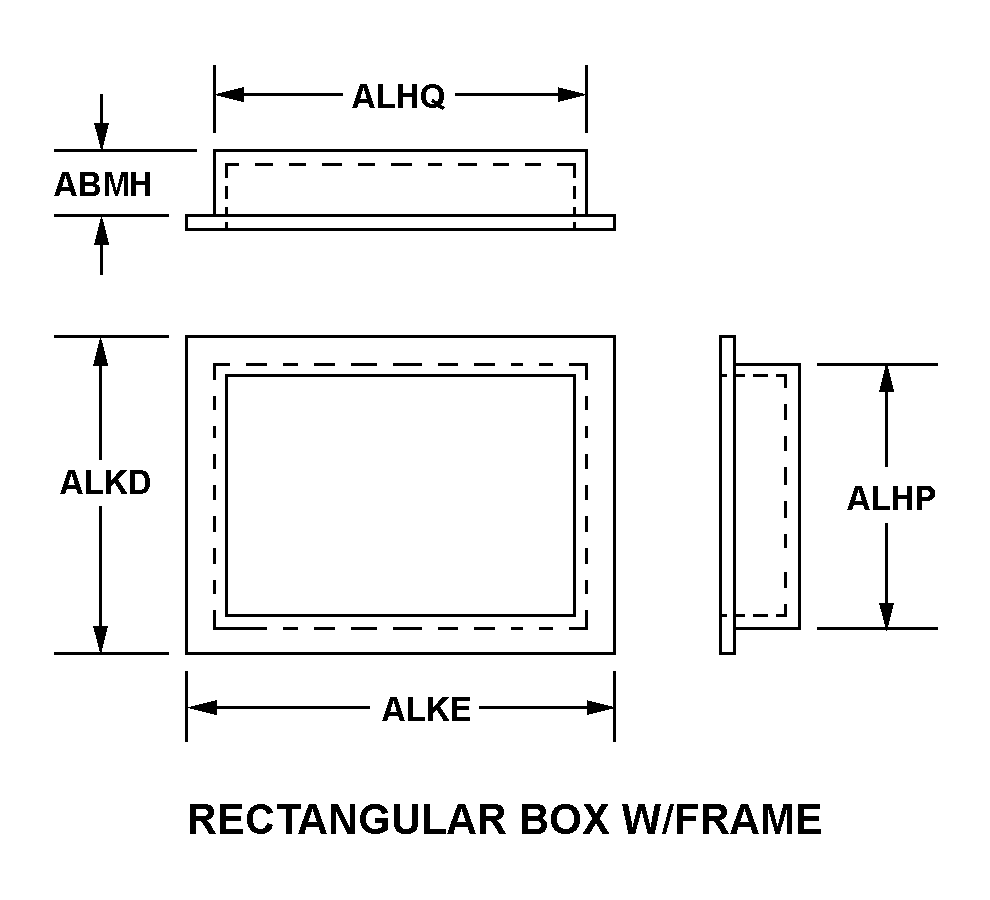 RECTANGULAR BOX W/FRAME style nsn 7690-01-223-9051