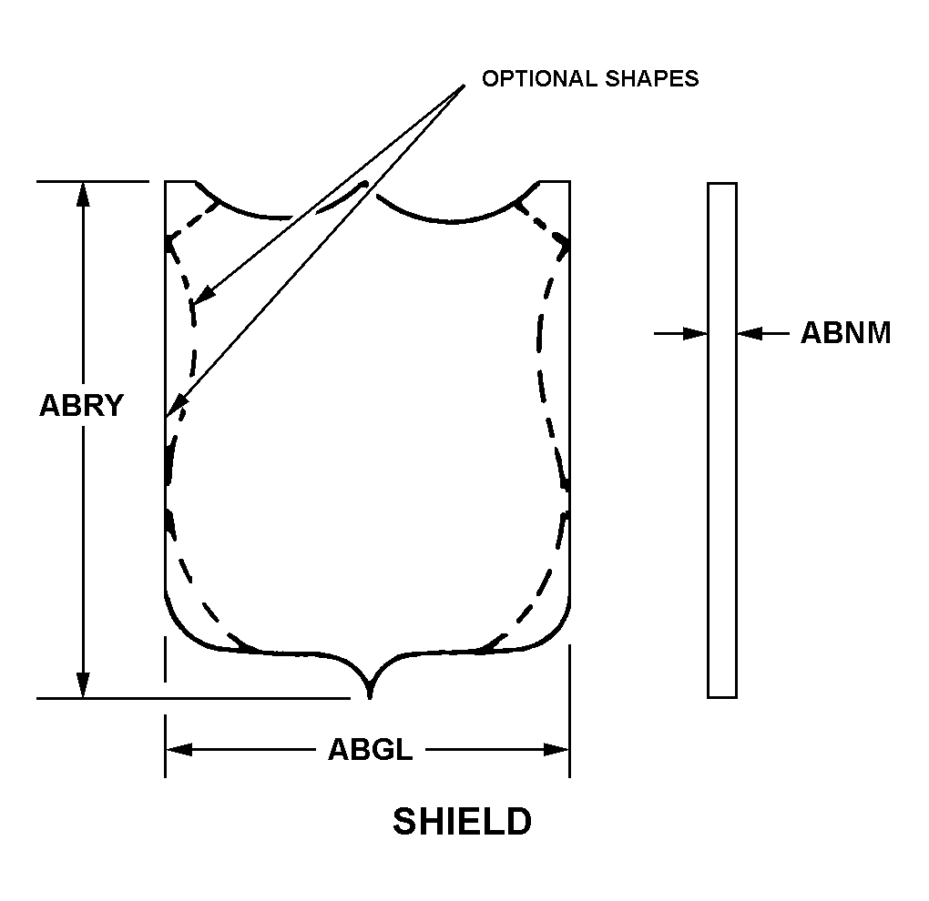 SHIELD style nsn 9905-01-121-0680