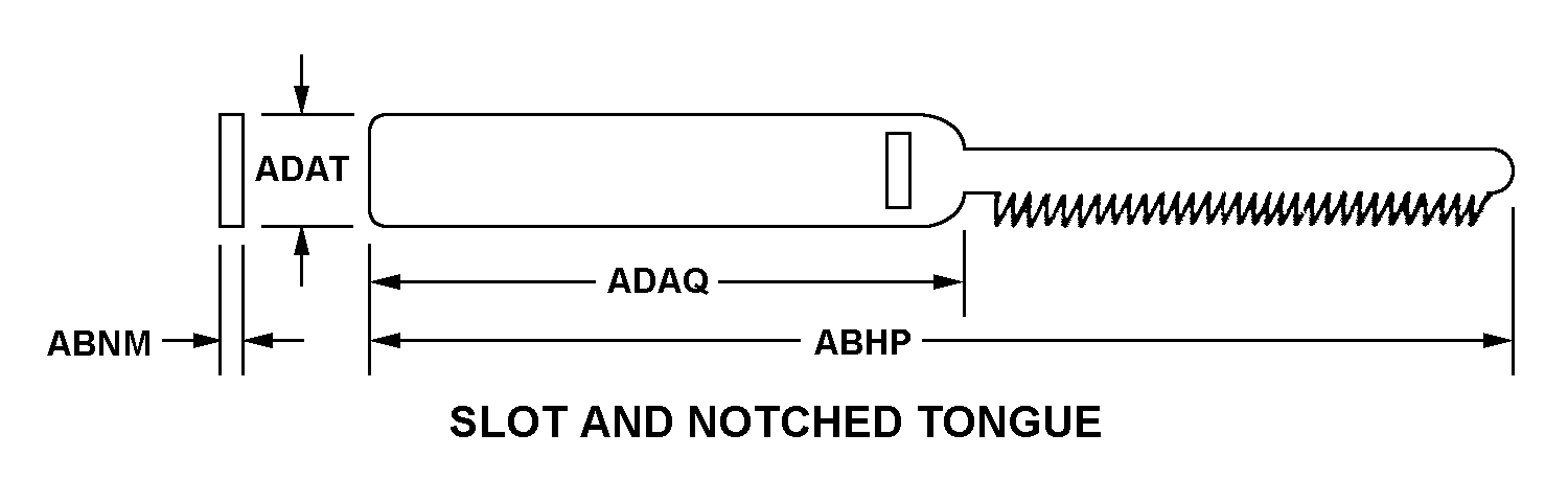 SLOT AND NOTCHED TONGUE style nsn 9905-01-518-0976