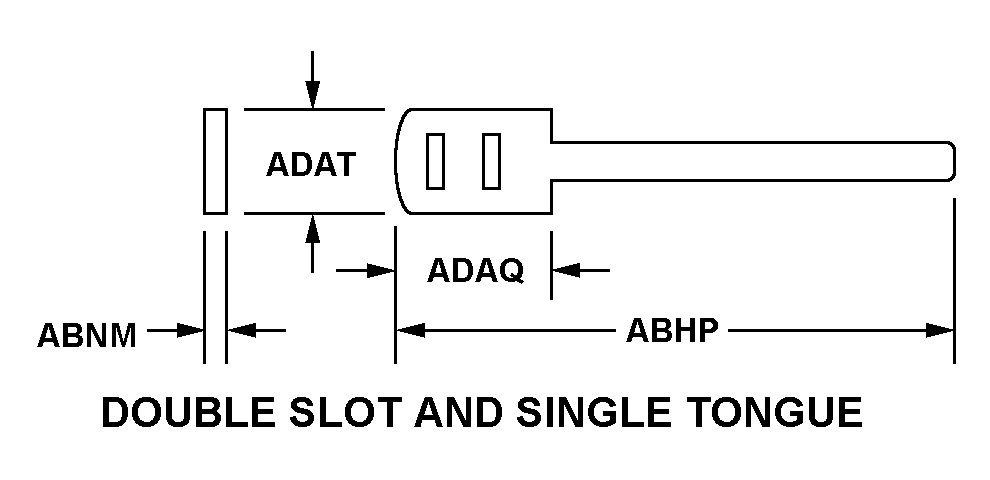 DOUBLE SLOT AND SINGLE TONGUE style nsn 6530-01-379-1456