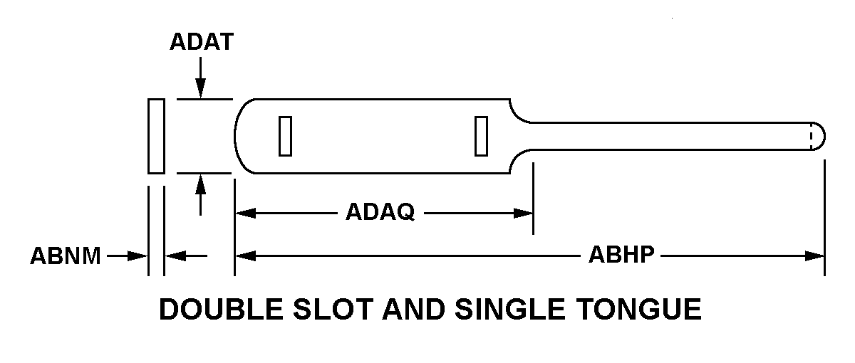 DOUBLE SLOT AND SINGLE TONGUE style nsn 6530-01-590-8731