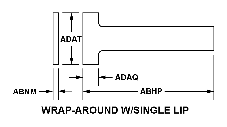 WRAP-AROUND W/SINGLE LIP style nsn 9905-01-037-5580