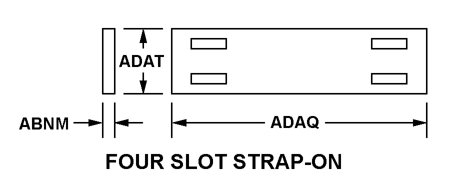 FOUR SLOT STRAP-ON style nsn 9905-00-044-4831