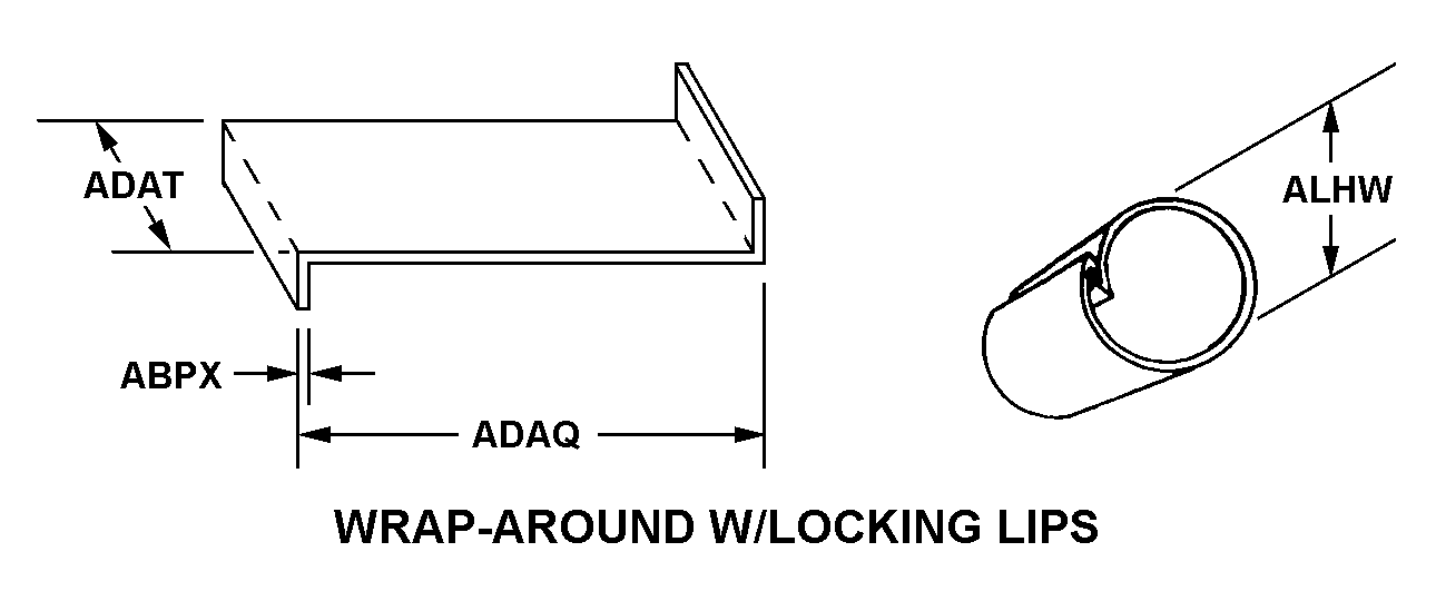 WRAP-AROUND W/LOCKING LIPS style nsn 9905-00-795-6675