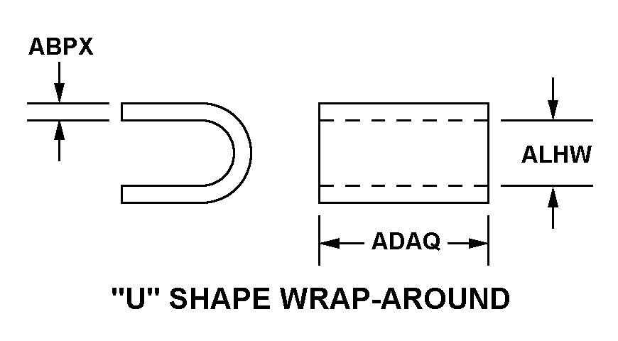 U SHAPE WRAP-AROUND style nsn 5975-01-535-6604