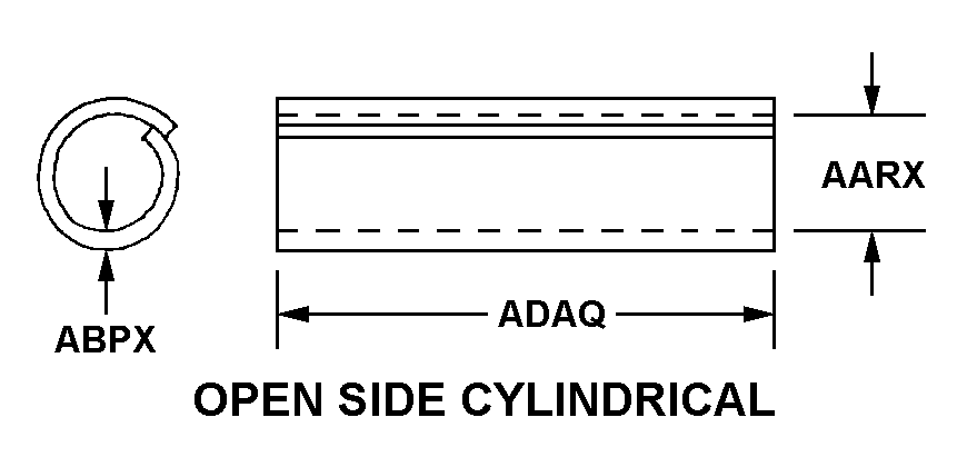 OPEN SIDE CYLINDRICAL style nsn 5975-00-413-4425
