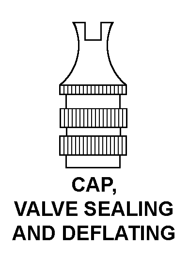 CAP, VALVE SEALING AND DEFLATING style nsn 2640-00-774-6448