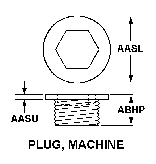 PLUG, MACHINE style nsn 5365-01-136-1115