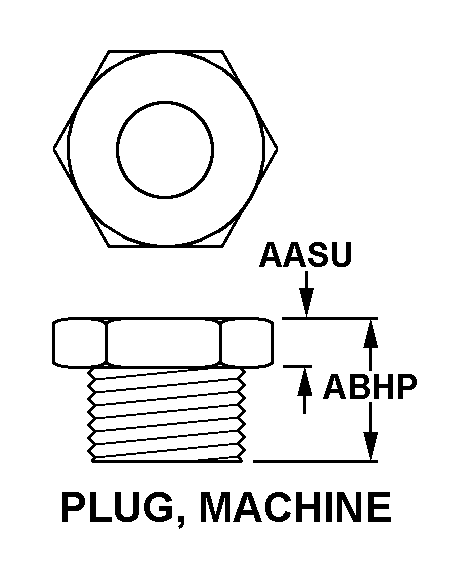 PLUG, MACHINE style nsn 5365-01-249-9706