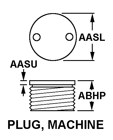 PLUG, MACHINE style nsn 5365-00-442-7971