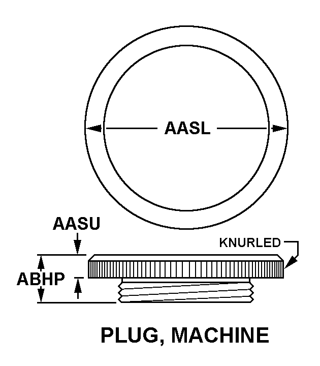 PLUG, MACHINE style nsn 5365-01-250-1241