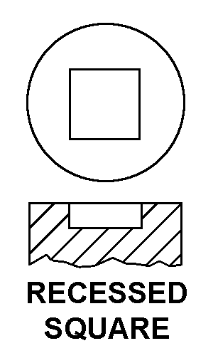 RECESSED SQUARE style nsn 4730-00-014-4012