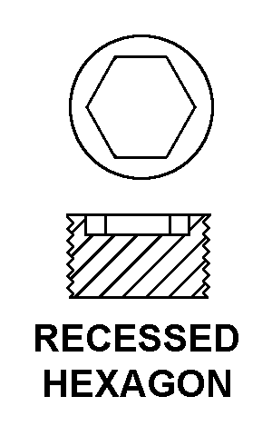 RECESSED HEXAGON style nsn 4730-00-202-9389