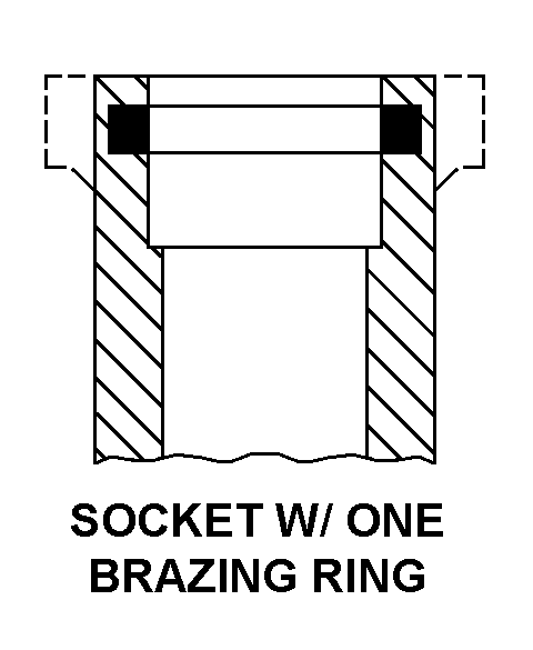 SOCKET W/ ONE BRAZING RING style nsn 4730-00-595-1277