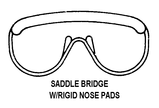 SADDLE BRIDGE WITH RIGID NOSE PADS style nsn 4240-01-383-6978