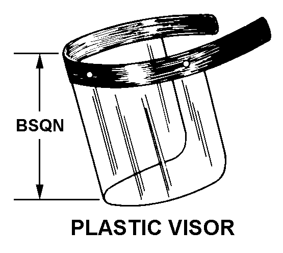 PLASTIC VISOR style nsn 4240-00-914-4554