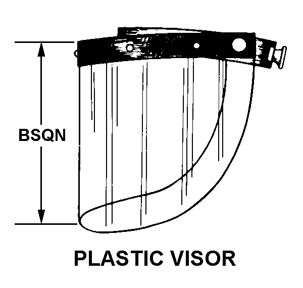 PLASTIC VISOR style nsn 4240-00-914-4554