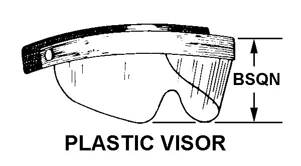 PLASTIC VISOR style nsn 4240-01-629-4164