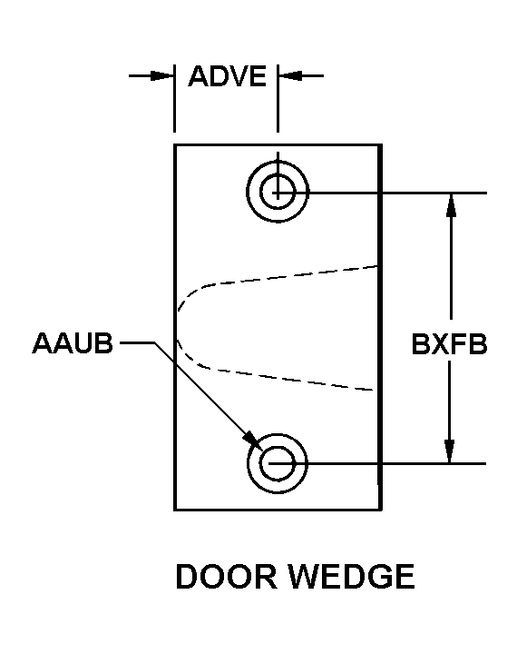 DOOR WEDGE style nsn 2540-01-135-4609