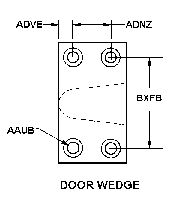 DOOR WEDGE style nsn 2540-01-297-3556