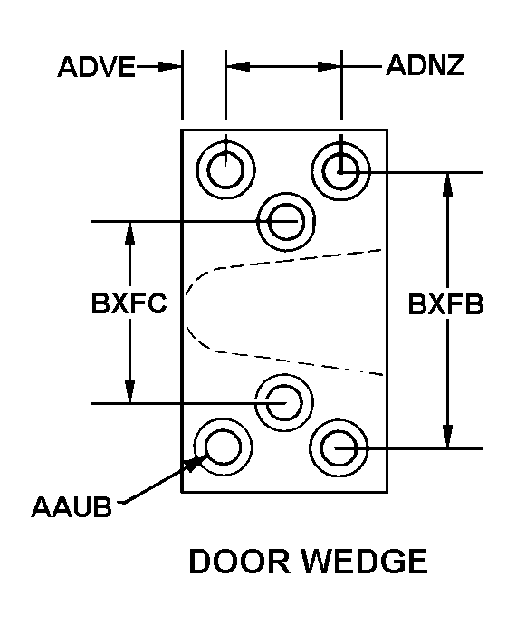 DOOR WEDGE style nsn 2540-01-297-3556