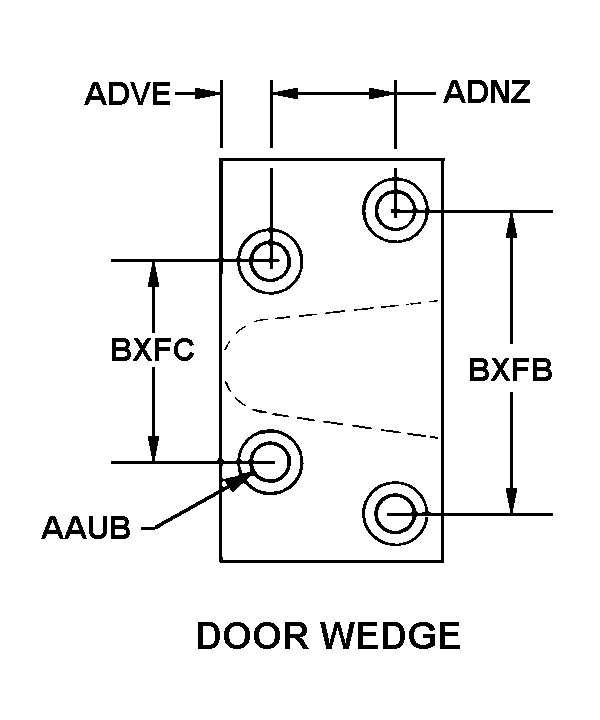 DOOR WEDGE style nsn 2540-01-135-4609