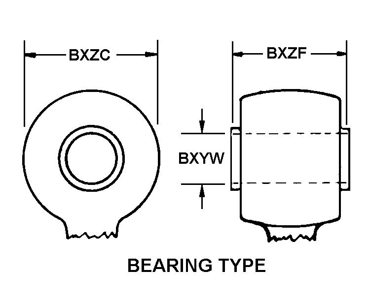 BEARING TYPE style nsn 1620-01-296-4328