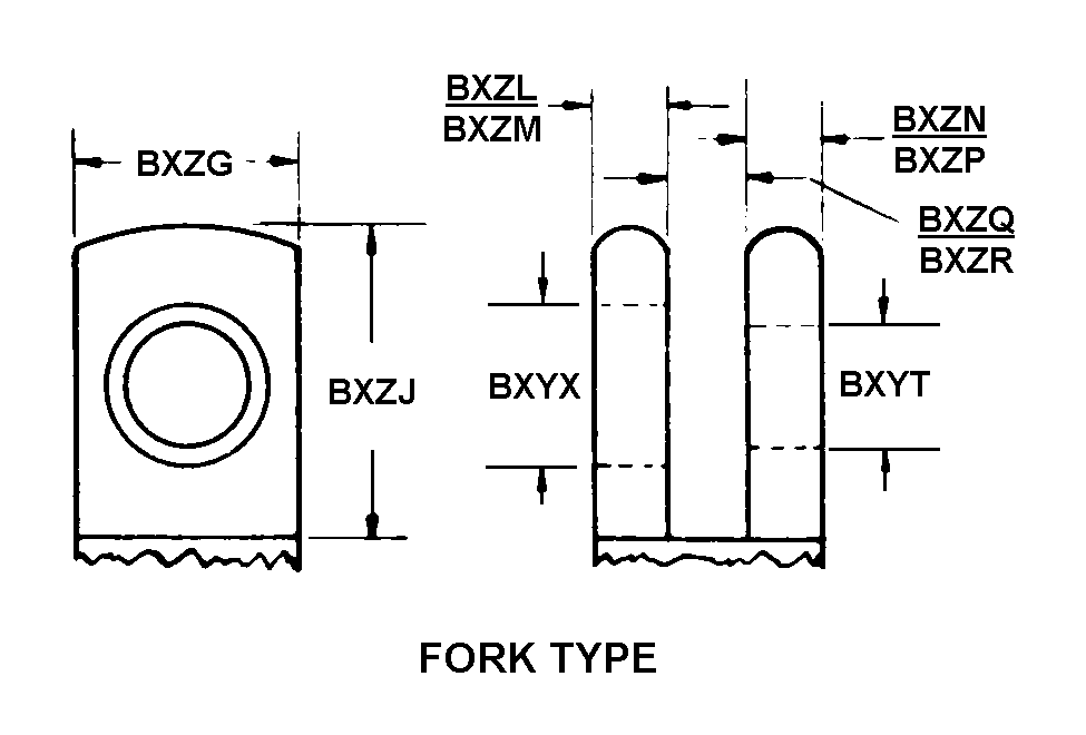 FORK TYPE style nsn 1620-01-296-4328