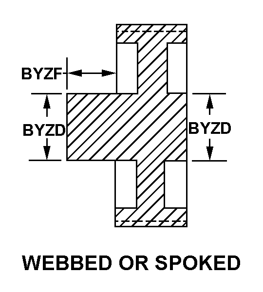 WEBBED OR SPOKED style nsn 3020-01-166-6403