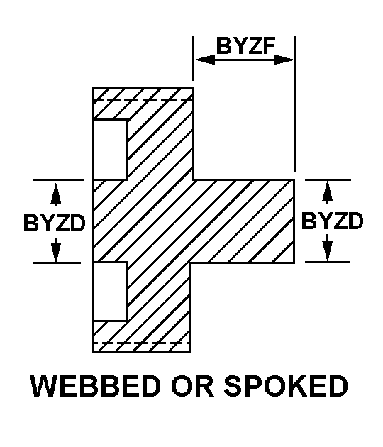 WEBBED OR SPOKED style nsn 3020-01-166-6403