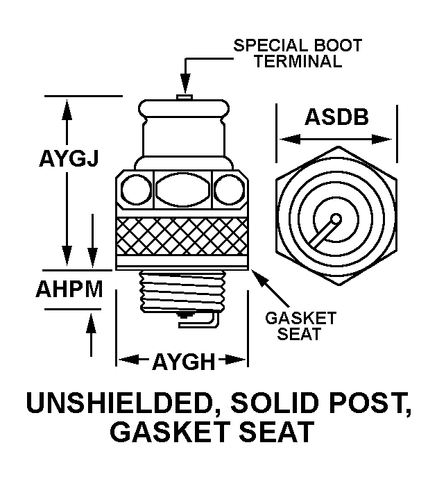 UNSHEILDED, SOLID POST, GASKET SEAT style nsn 2920-01-554-9024