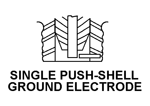 SINGLE PUSH-SHELL GROUND ELECTRODE style nsn 2920-00-512-9162