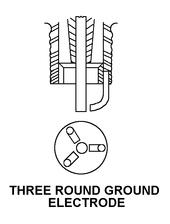 THREE ROUND GROUND ELECTRODE style nsn 2920-00-953-1599